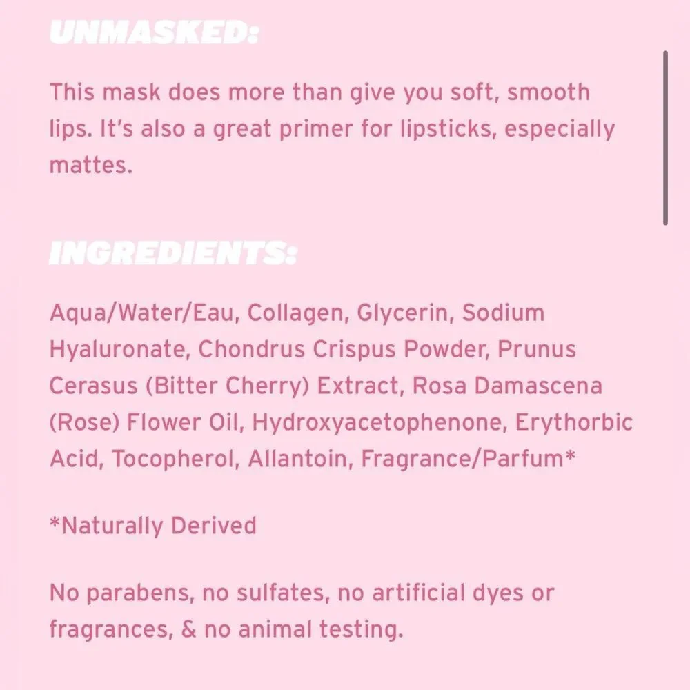 KNC Beauty Collagen Infused Lip Masks J2